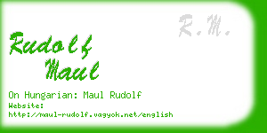 rudolf maul business card